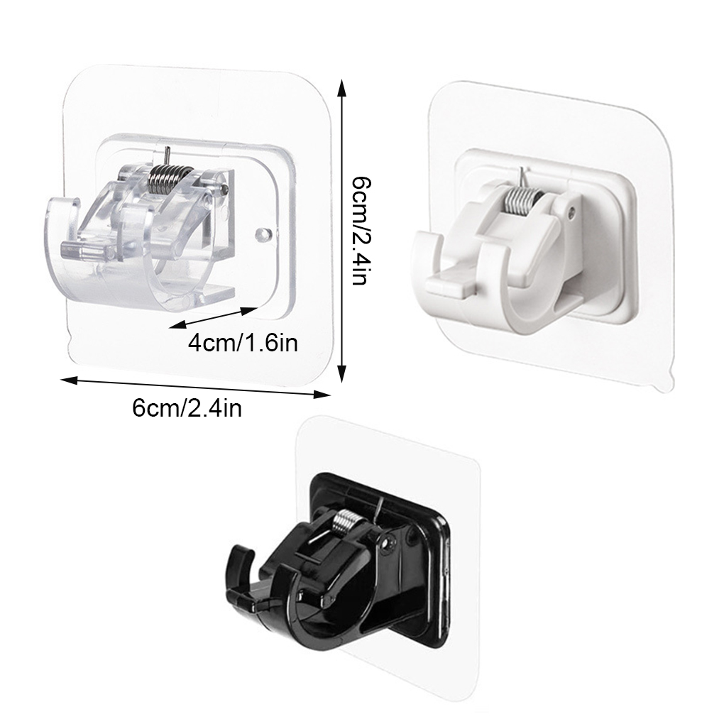 1/2 stuks nagelvrije verstelbare gordijnroedehouder klemhaak staafbeugelhouders zelfklevende muurgordijn vaste clip hangende rekhaak