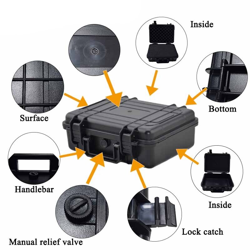 Waterproof Safety Box ABS Plastic Toolbox Outdoor Drying Box Sealing Safety Equipment Storage Outdoor Toolbox