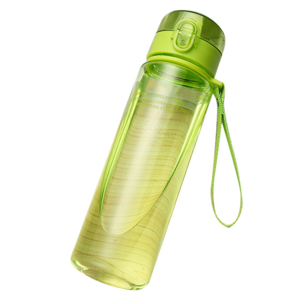 Sportsflaske bærbar lækagesikker kratflaske sport vandflasker 560ml udendørs rejser plastik drikkeflaske hjemmeindretning  #40: Grøn