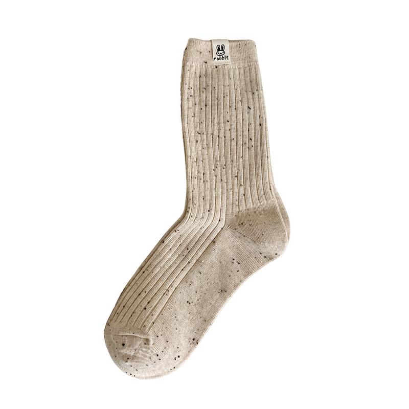 Calcetines de estilo coreano para mujer, medias informales, transpirables, con puntos, de dibujos animados, cálidos, cómodos y suaves, novedad