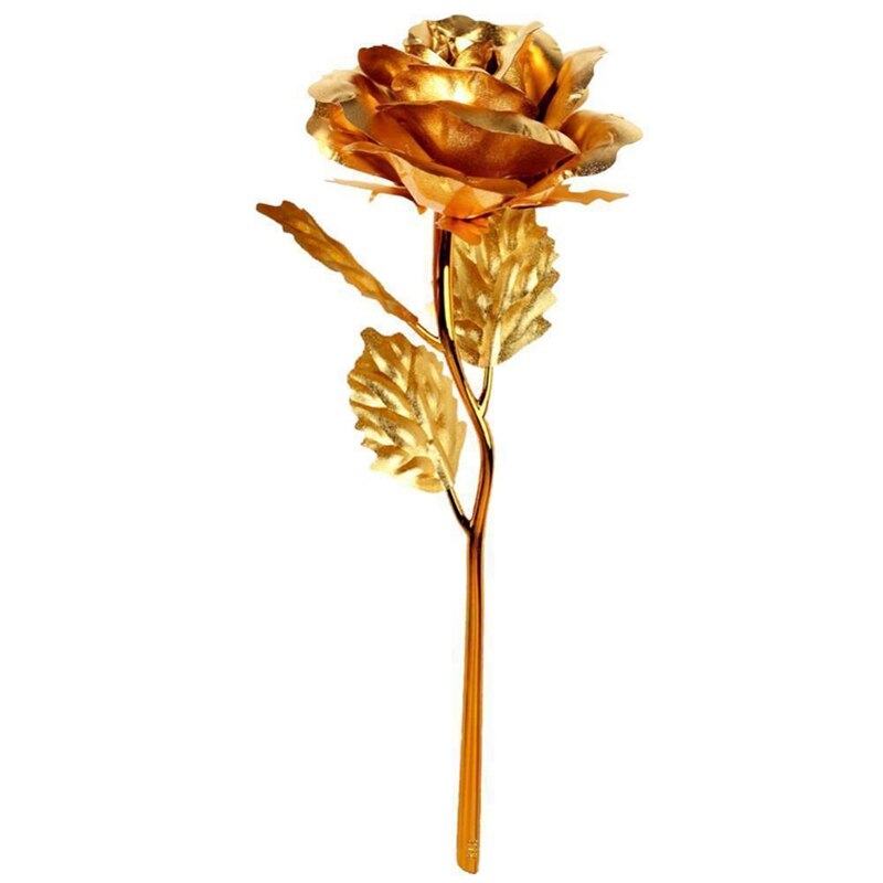 24k forgyldt gylden rose blomst valentinsdag bryllupsdag kæreste 6 farver til rådighed: Guld