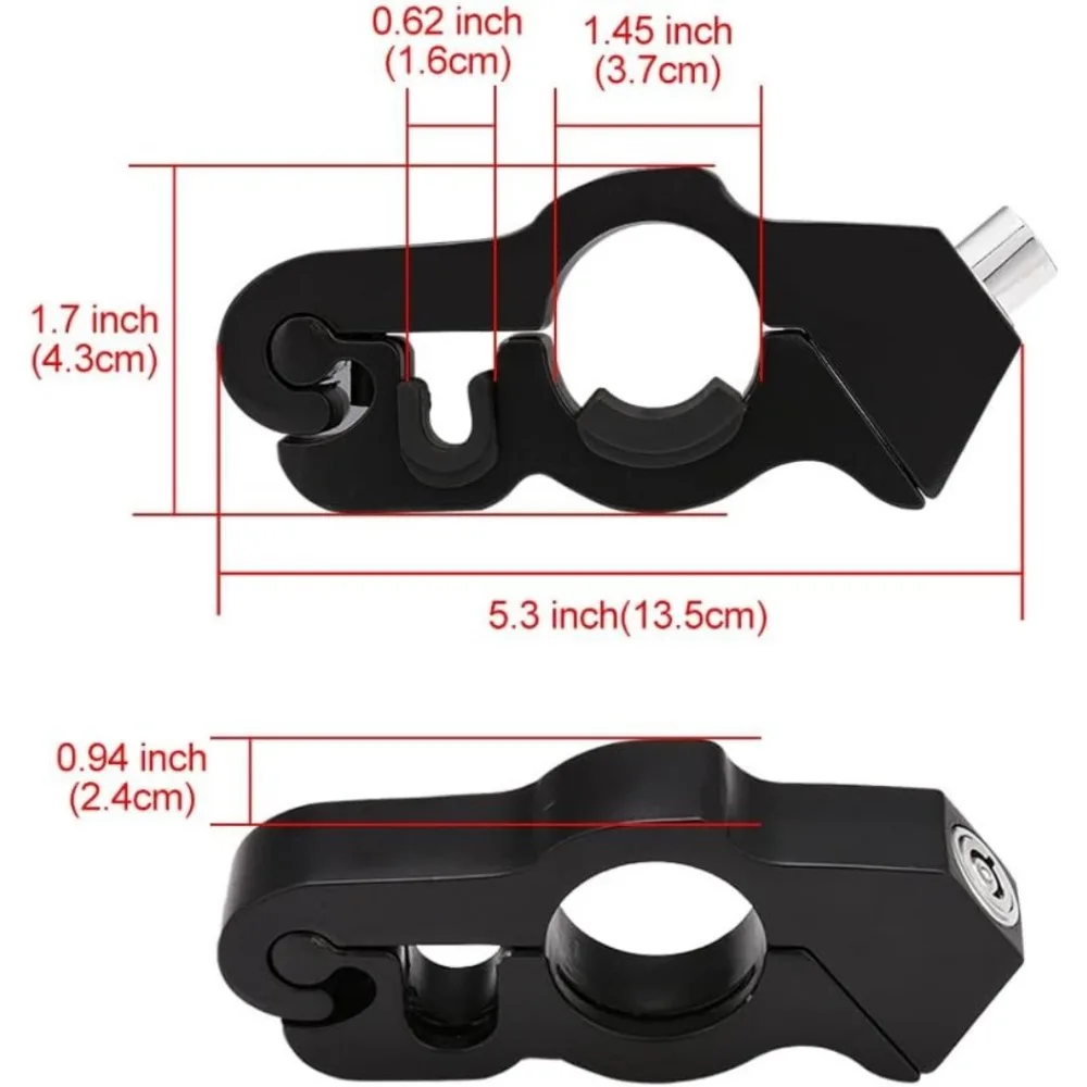 Verrou de guidon de vélo réglable antivol, verrouillage de poignée/accélérateur/frein/guidon pour sécuriser un vélo, un scooter, un cyclomoteur ou un VTT