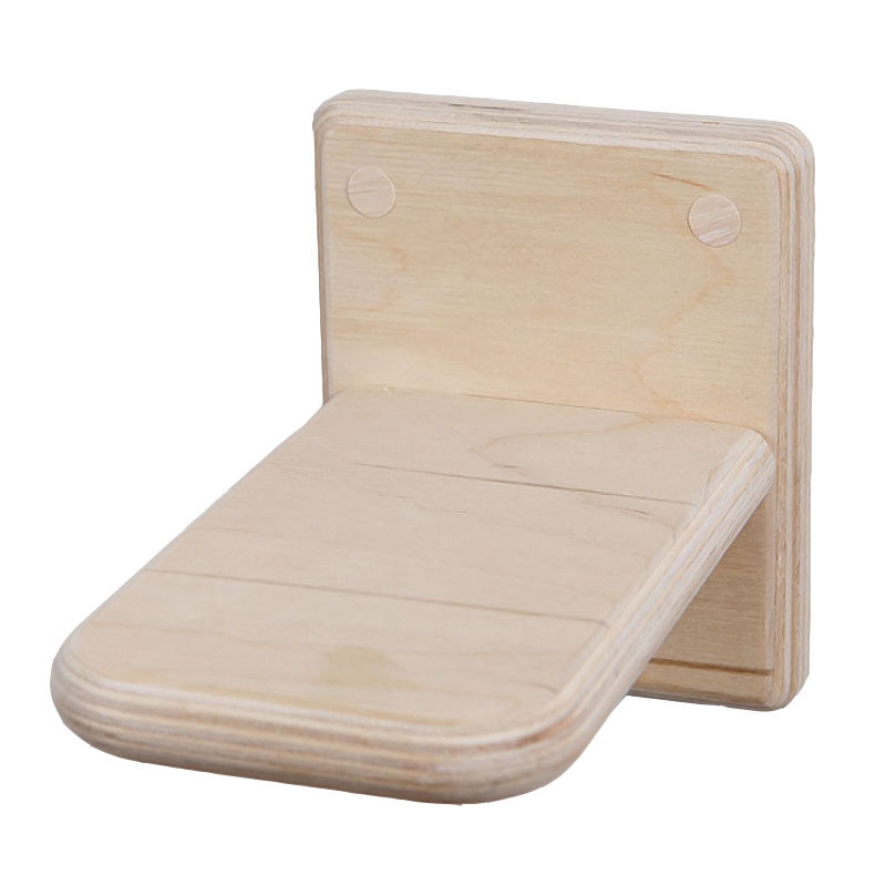 Cat Wall Frame Cat Climbing Ladder Pine Wall Cat Jumping Platform Springboard Solid Wood Wall-Mounted Cat Climbing Frame: Default Title