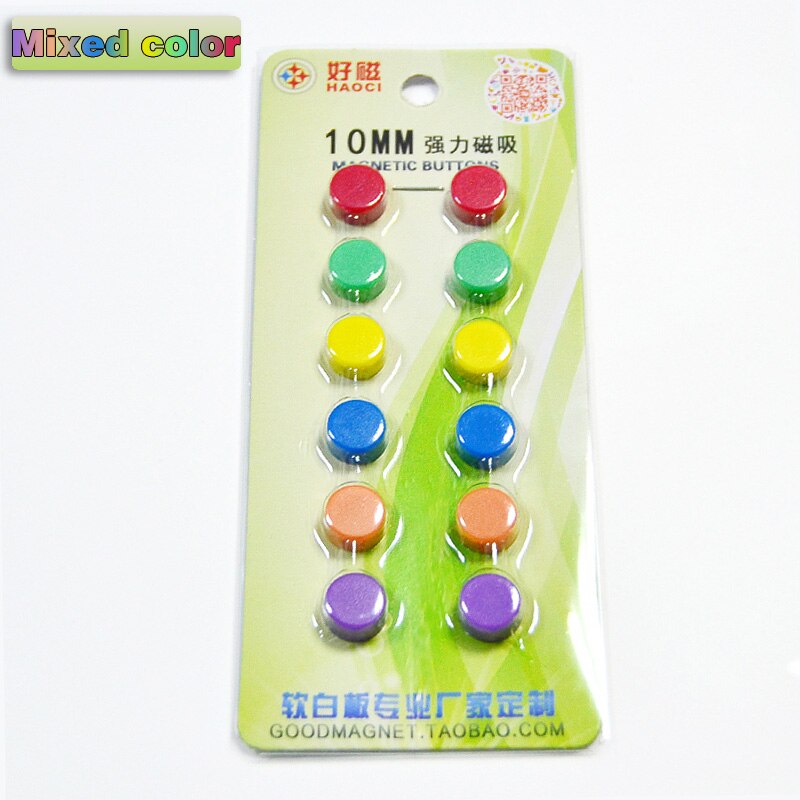YIBAI 12Pcs/Lot Magnetic Round,Magnet Whiteboard Presentation radius=5mm Use for School Teaching/Mark classification: Mixed Color