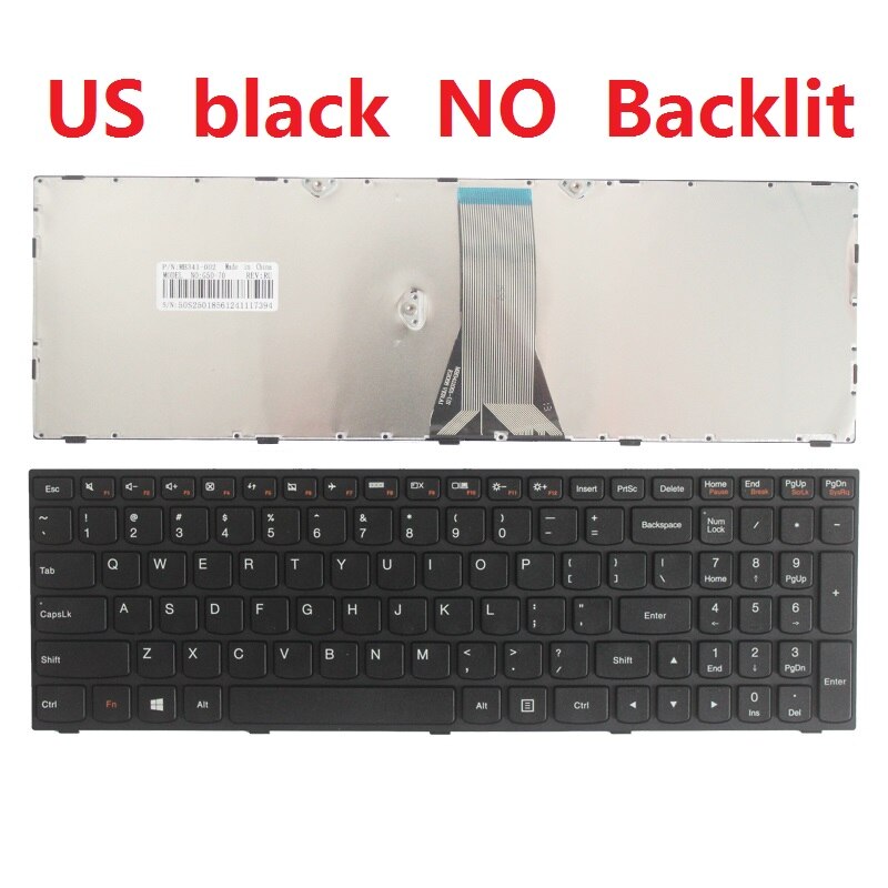 Clavier AZERTY Neuf Pour Lenovo G50-30 / G50-45 / G50-70 / G50-70m / G50-80 - Modèle Générique Noir