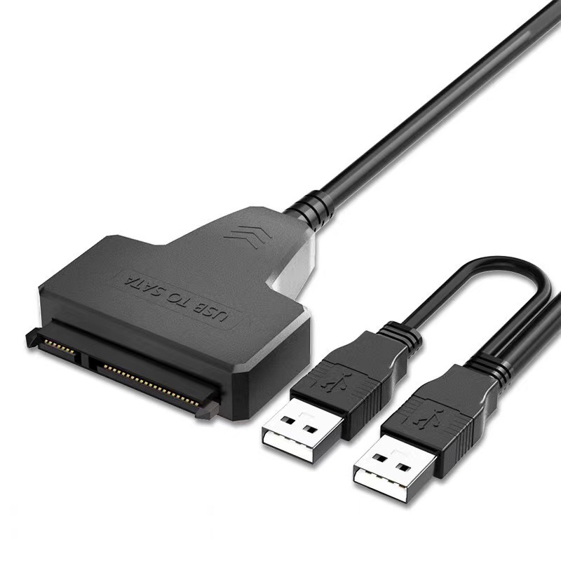 Kabel adapter USB 3.0 robić dysku twardego SATA robić zewnętrznego dysku twardego HDD SSD 2,5/3,5 cala Podwójny adapter USB z zasilaczem DC: zgniły zielony