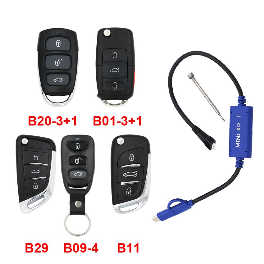 KEYDIY Mini KD Remote Key Generator Remotes in Mobile Phone Support Android Similar with KD900 + B11 B29 B09-4 B20-3+1 B01-3+1