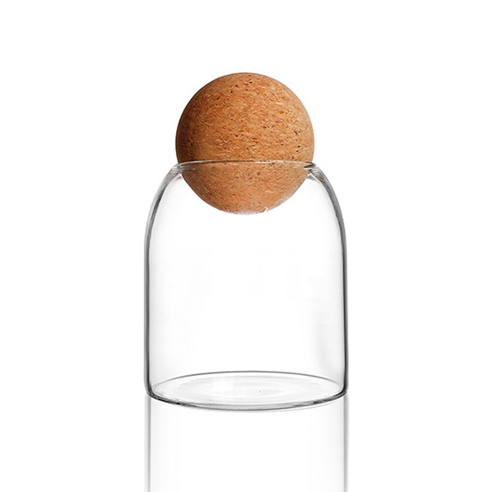 Ball cork lead-free glass jar with lid bottle storage tank sealed tea cans cereals transparent storage jars coffee contains: 10m height