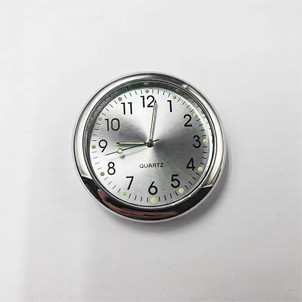 Automobil Uhr Armaturenbrett Auto Uhr Innen Dekor Tragbare Mini Uhr Dekoration Leuchtende Analog Uhr Ornamente Für Autos: Gelb