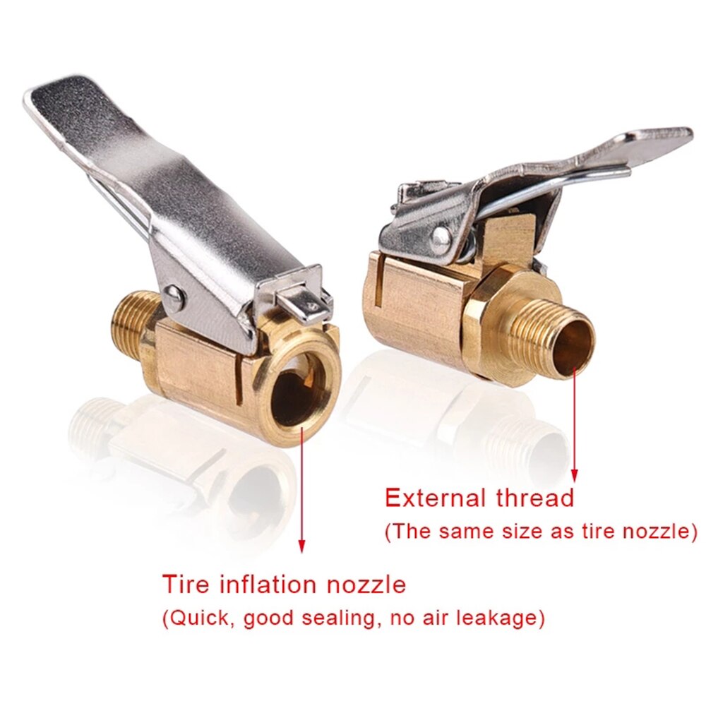 Pince de gonflage en laiton pour pneus de voiture, 8mm, 1 pièce, pneu de roue, mandrin à Air, gonfleur, Valve, adaptateur de connecteur, outils de réparation de pneus de voiture