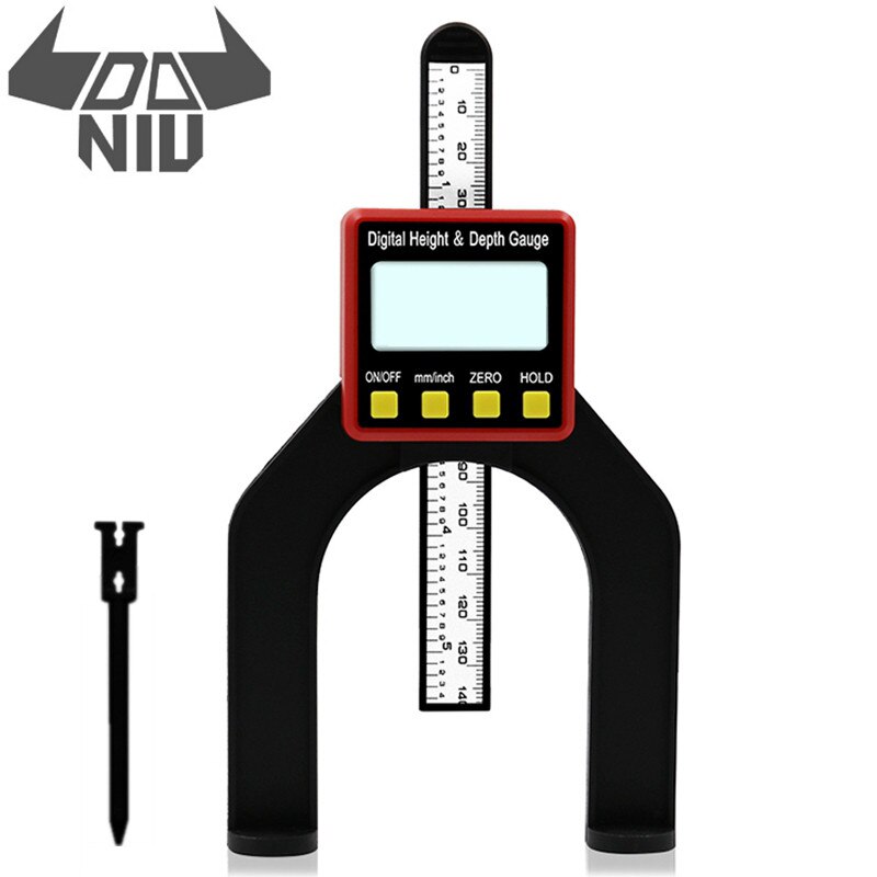 DANIU 0-80MM LCD0.01MM Digital Height Depth Counting Depth Meter Woodworking Depth Gauge Altimeter Ruler Digital Caliper Tool