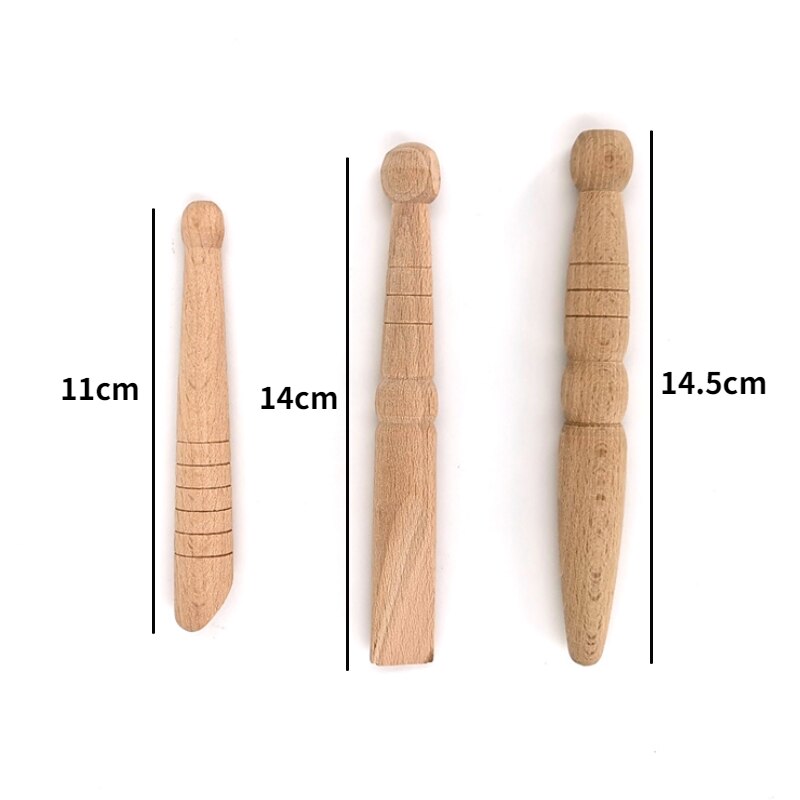 1/3PCS Original Wooden Foot Body Massage Stick Relieve Muscle Soreness Relaxing Tool Foot Reflexology Massager Health Care