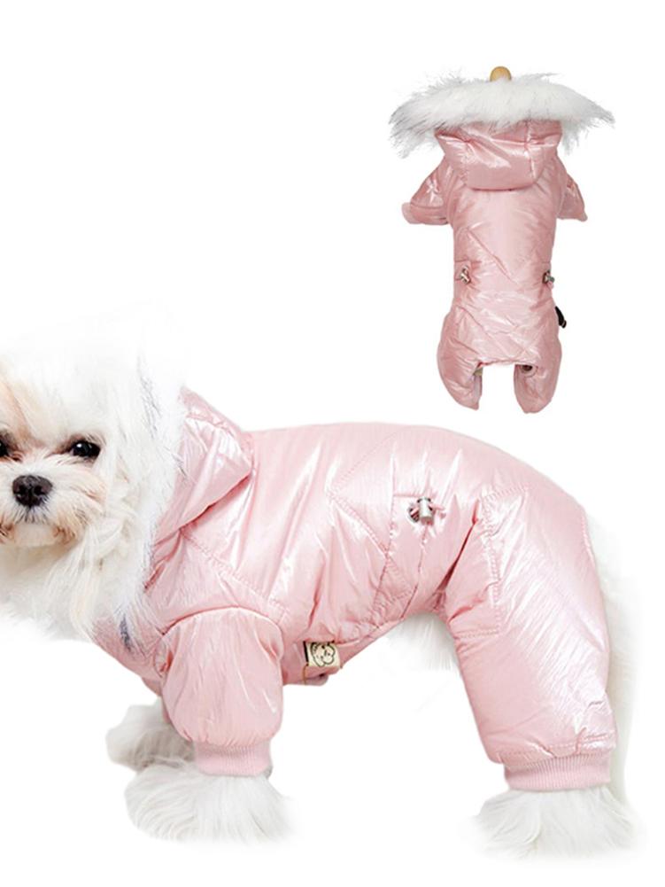 Piumino per cani di piccola taglia abbigliamento invernale per cani piumini Super caldi cappotto con cappuccio regolabile cappotto per cani abbigliamento invernale cappotti per cuccioli