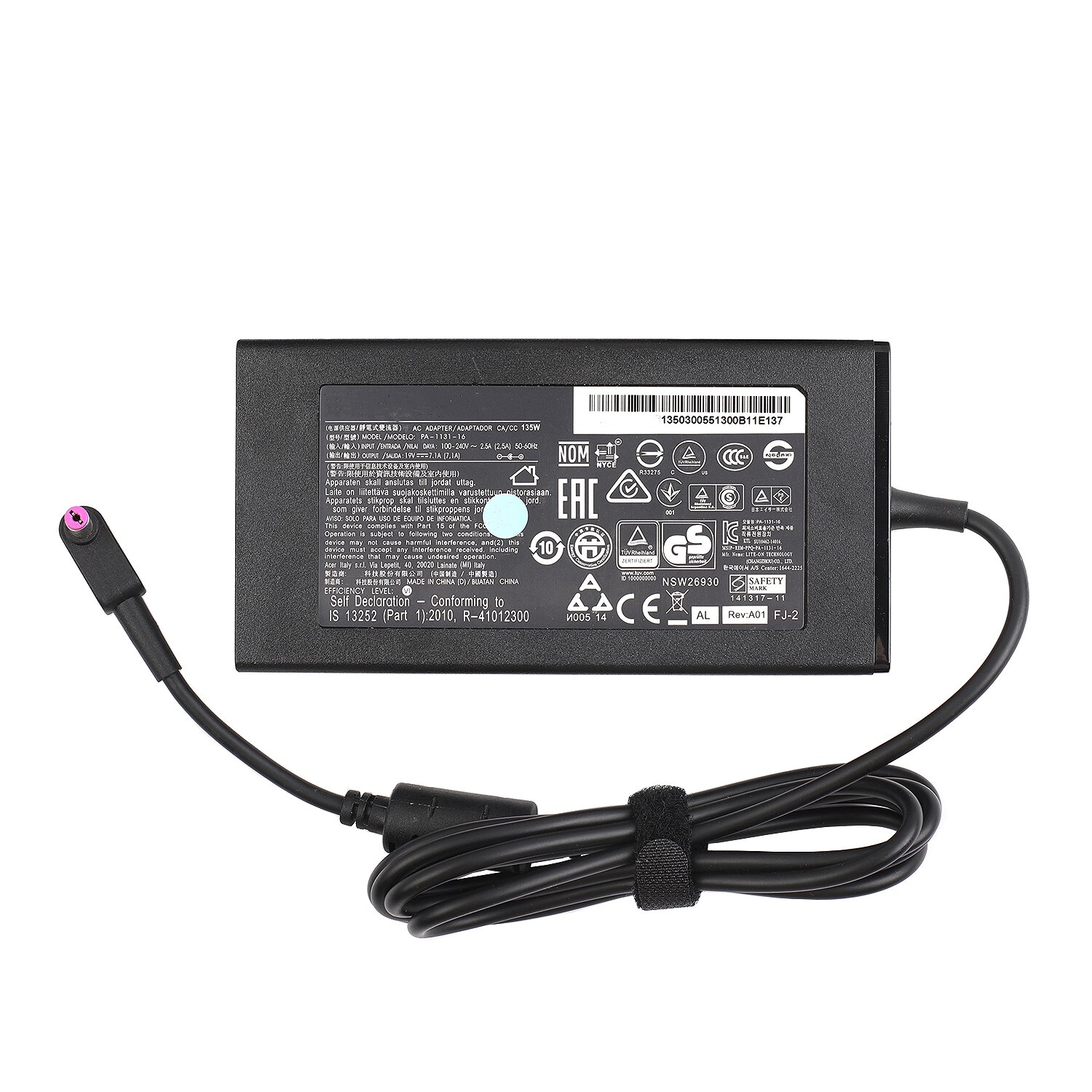 135W 19V 7.1A Laptop Voeding Voor Acer Nitro 5 AN515-53-55G9 AN515-53-52FA, nitro 5 AN515-51-79GN Ac Adapter Oplader 5.5Mm: No power cord