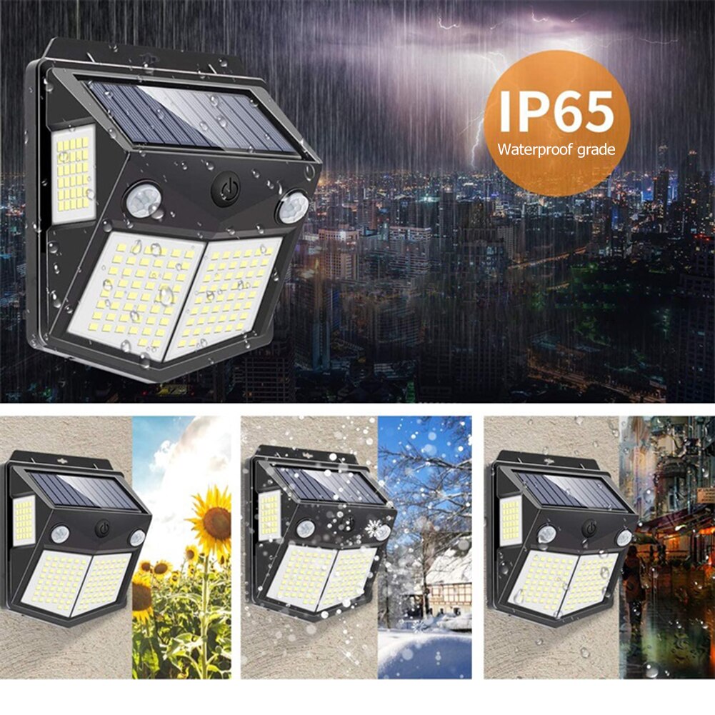 1/2pcs 160/260 LED Solar Light 3 Mode Motion Sensor Wall Lamp Waterproof Outdoor Lamps Lighting Control Pathway Yard Street Lamp