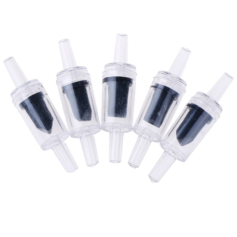 5pcs/set Aquarium Fish Tank Air Pump Check Valve One Way Non-Return Valve Fish Tank Aquarium Water Air Pump: Black