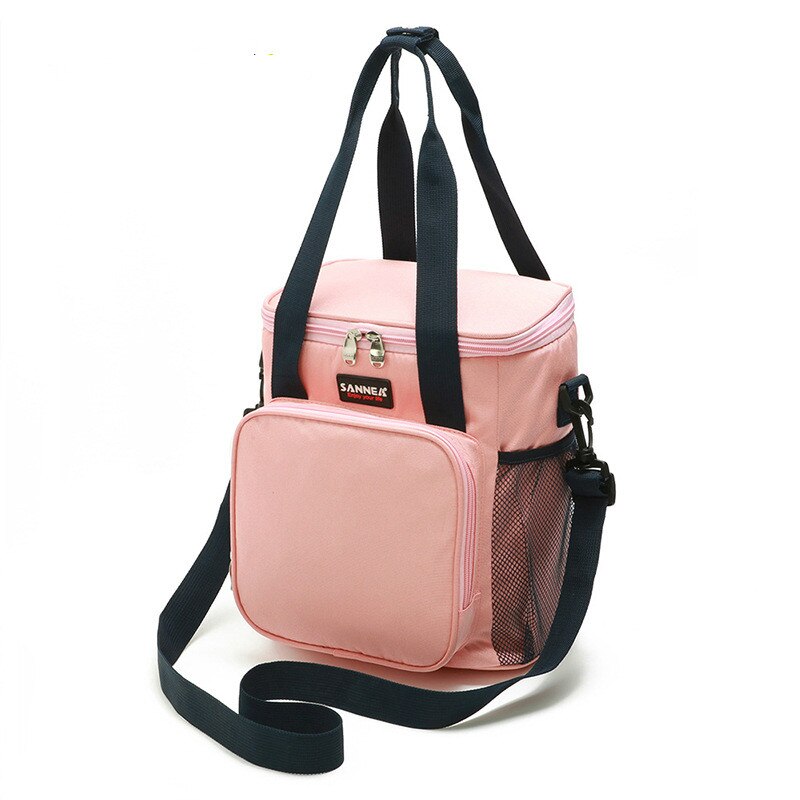 Roggen Zeit Neue eis tasche klapp kühltasche isolierung picknick rucksack umwelt freundliche tragbare wärme erhaltung tasche 9L: PINK