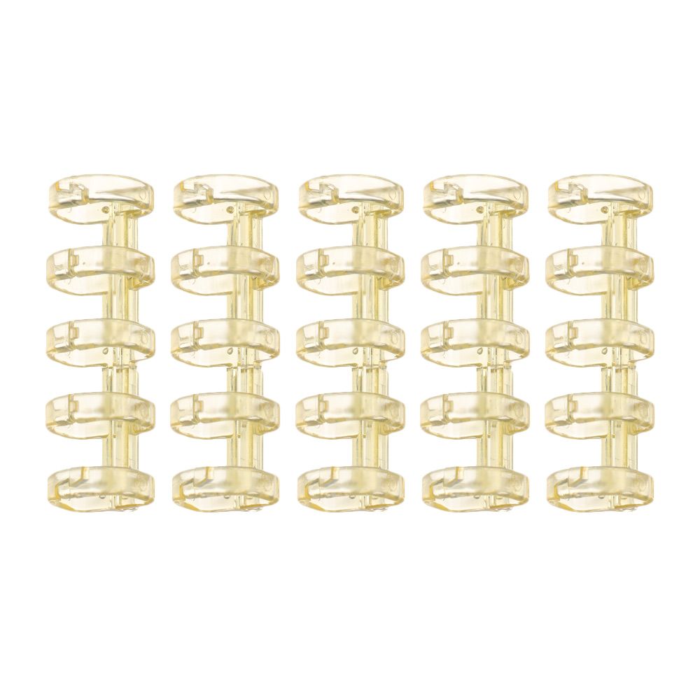 Ensemble de 5 Clips créatifs pour classeur à 5 trous, anneaux en spirale à 5 trous, reliure de livres à feuilles mobiles, bobine de scrapbooking, pour Album de bricolage: yellow