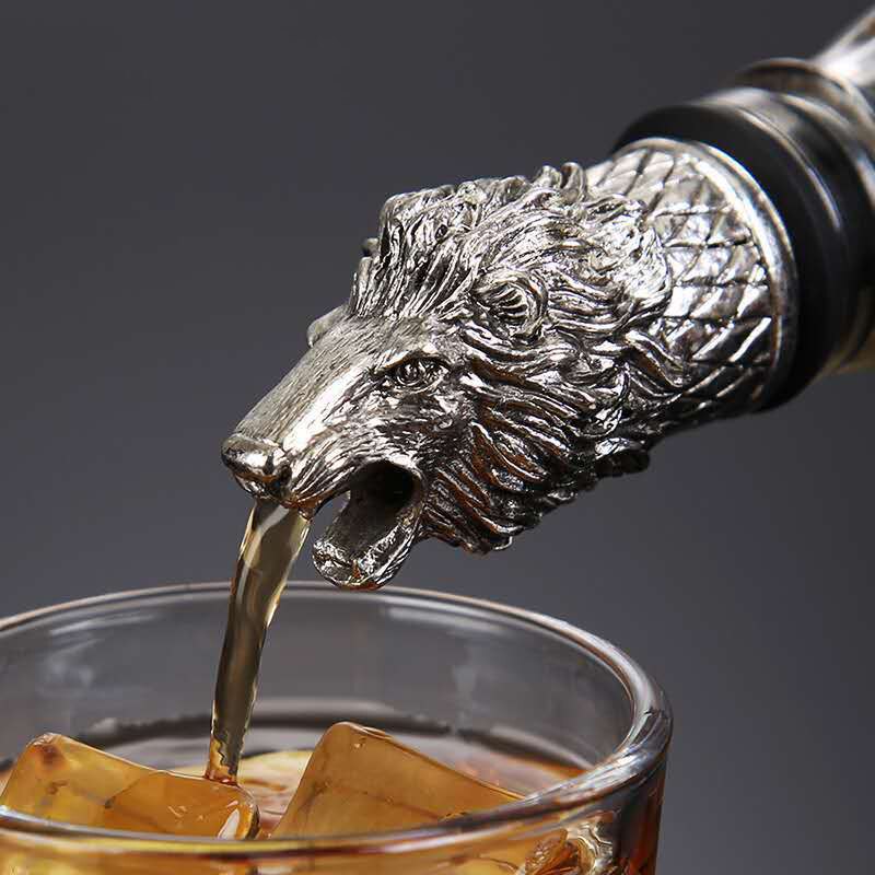 Bouchon de bouteille de vin en alliage de Zinc, tête de bête, bec d&#39;huile, accessoires de cuisine,: 17