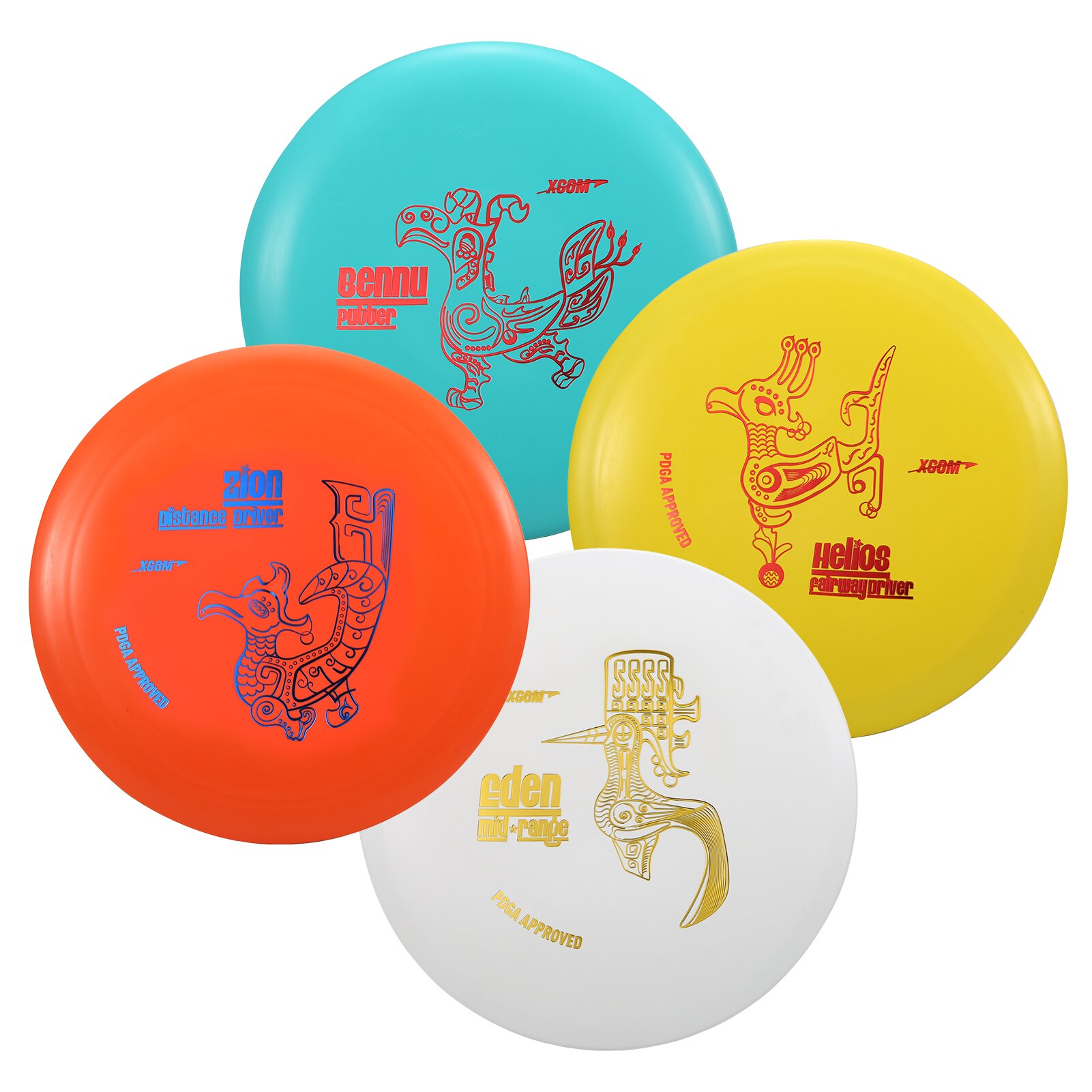 4 PCS Discs Golf Pro Set with Distance Driver Fairway Driver Mid-Range Putter for Beginners: 4pcs