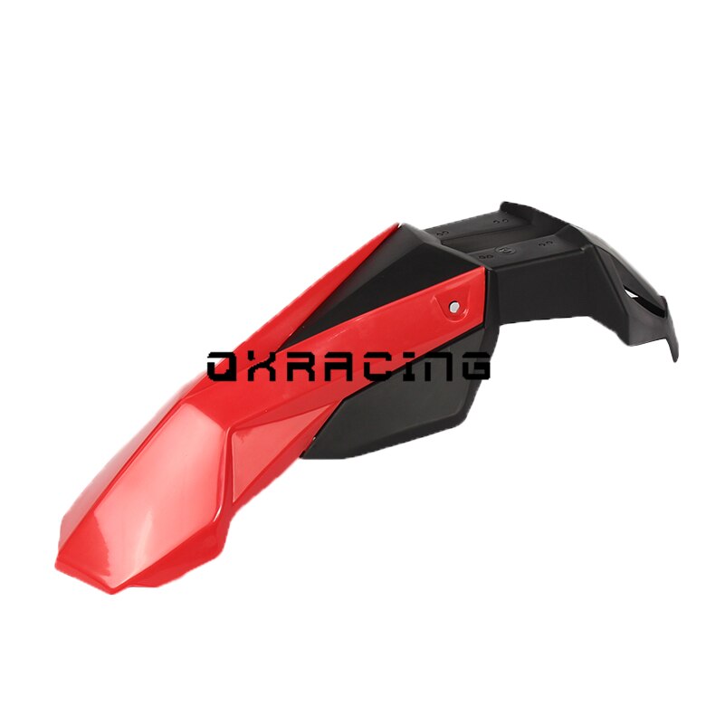 Guardabarros delantero Universal para Motocross, guardabarros para ruedas de 17 pulgadas, todoterreno, Supermoto, Dirt Pit Bike: red  and black