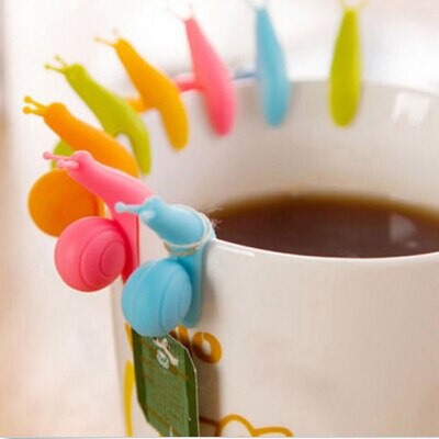 5 cs snegleformet silikone teposeholder kop krus hængende værktøj te værktøjer randome farve