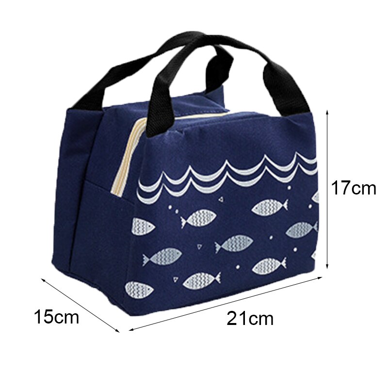 Bolsas de aislamiento para alimentos de bebé, calentador portátil con patrón de pescado, impermeable, con cremallera, bolso térmico CL5289