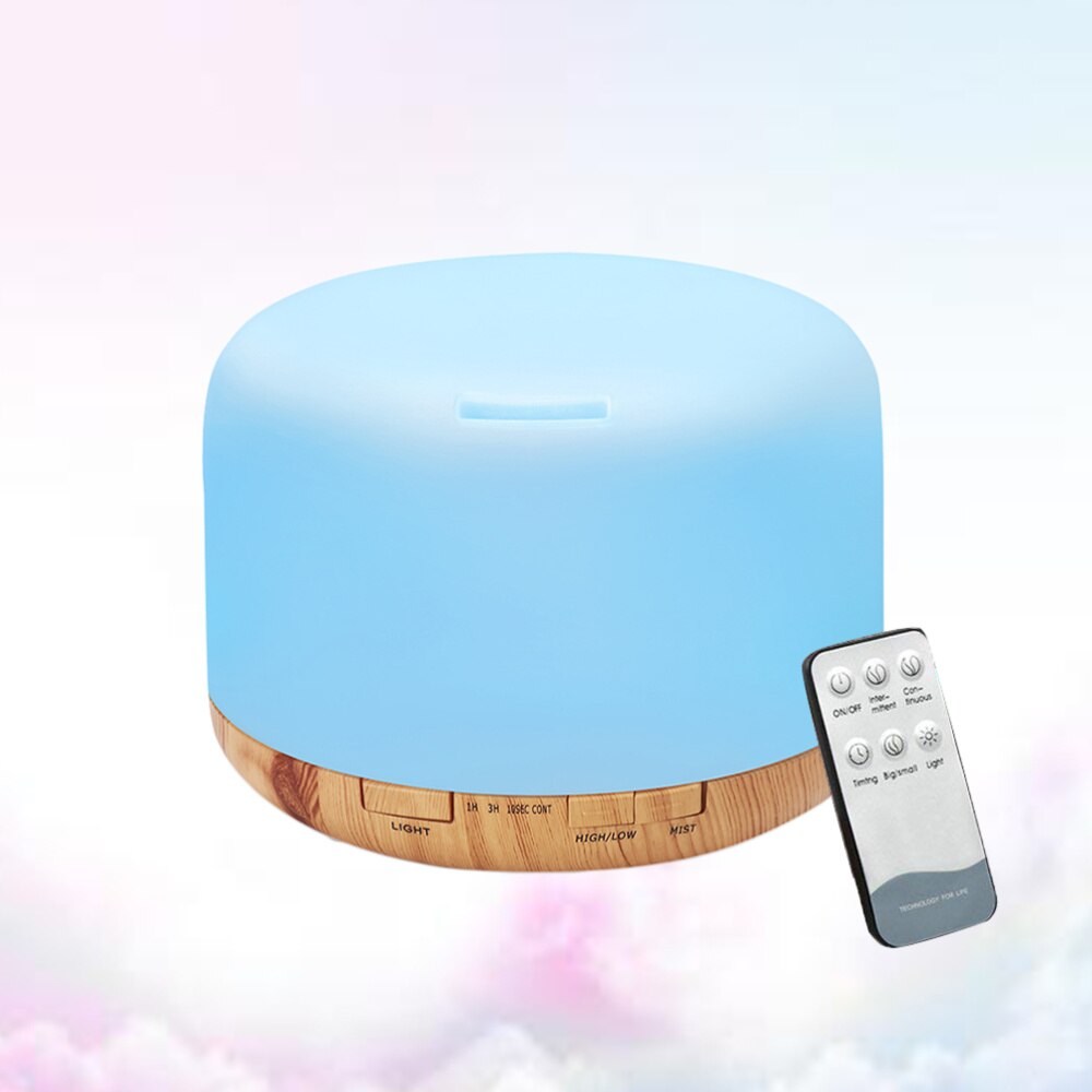 500ml Ultrasonic Humidifier Aroma Diffuser Wood Grain Essential Oil Diffuser Automatic Shut-off Cool Mist Humidifier(AU Plug)