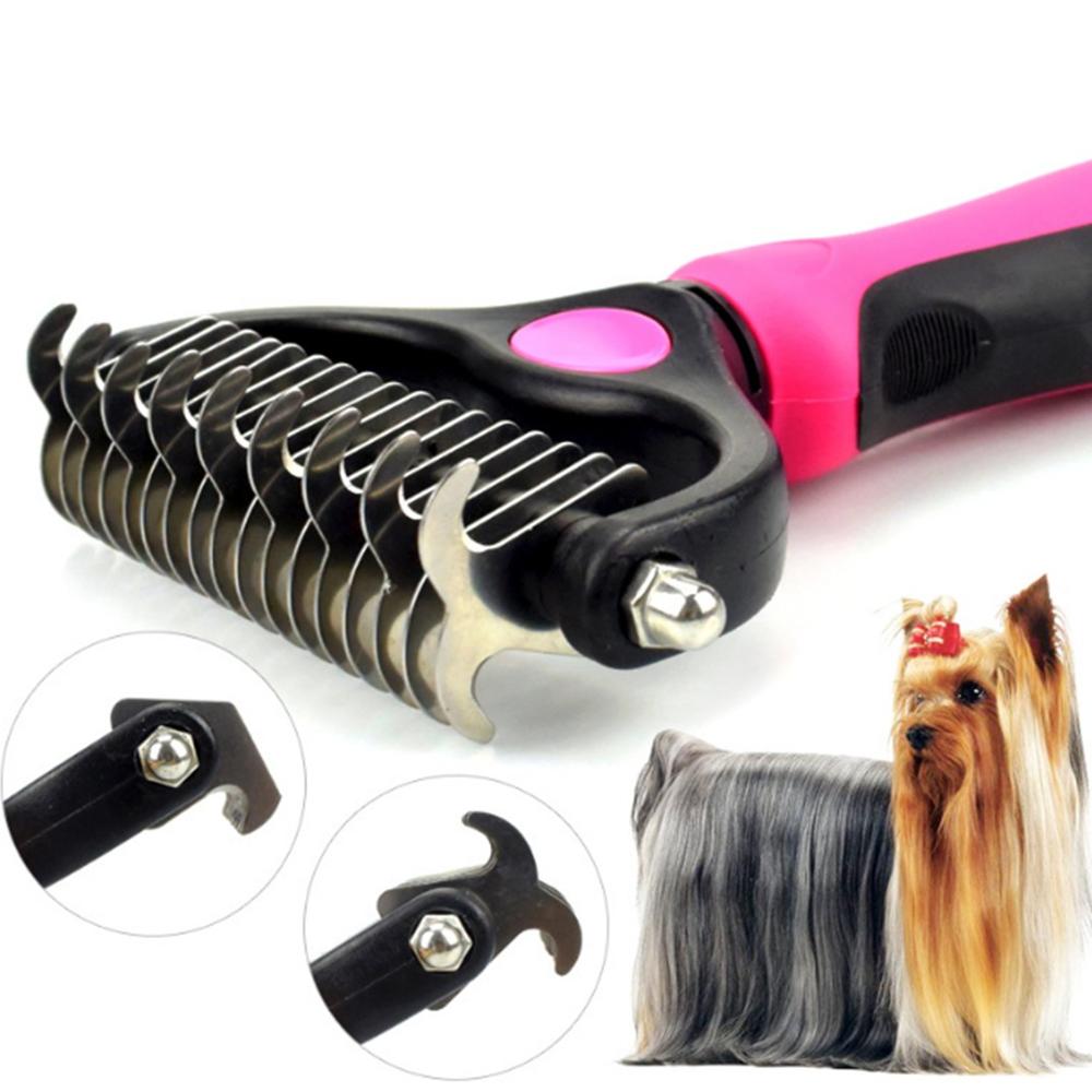 Pin Undercoat Rake Double Row Pins Horses Undercoat Rake Cats Loosen ... – Grandado