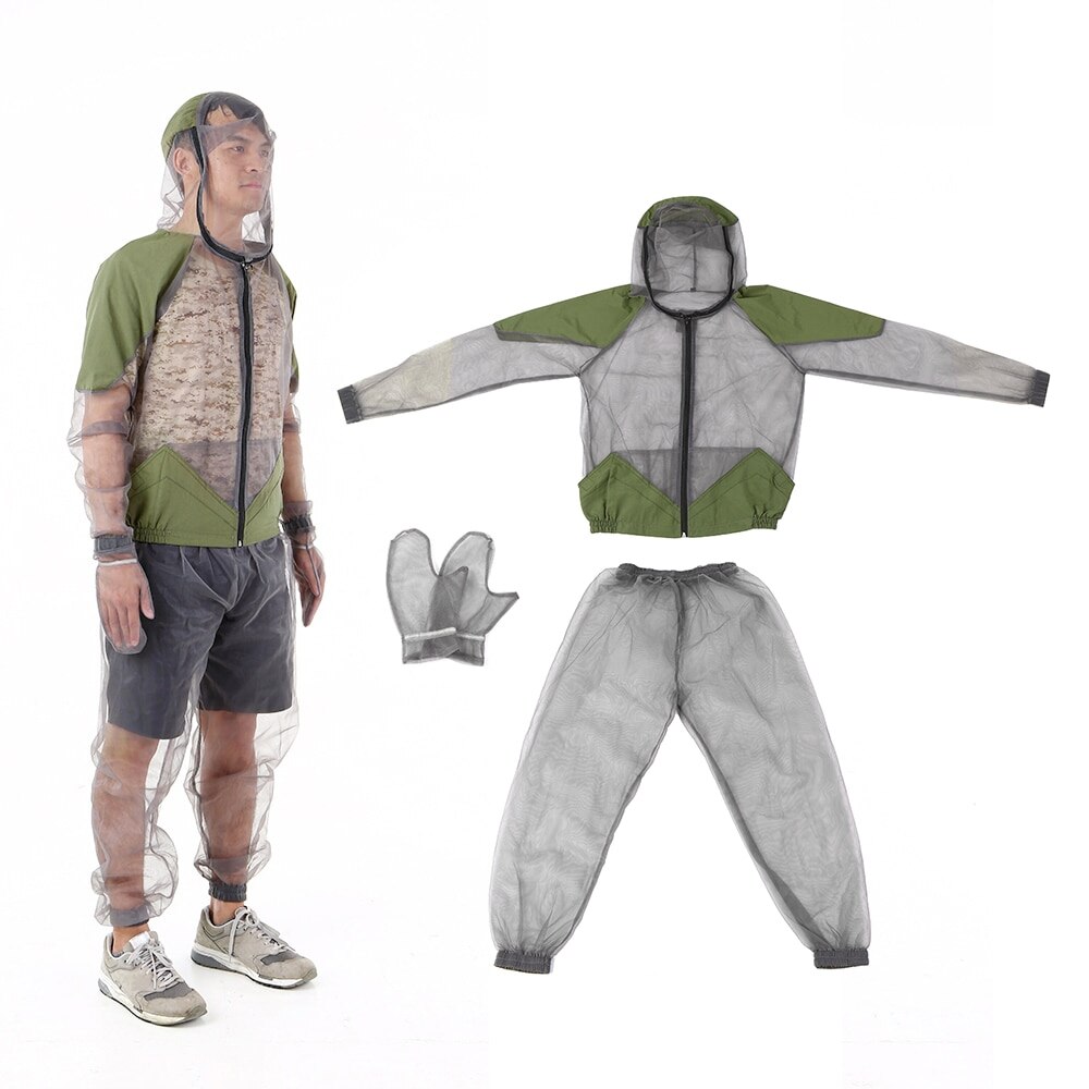 Vissen Kleding Vest Outdoor Muggenmelk Pak Bug Jas Mesh Hooded Suits Insect Beschermende Mesh Vissen Kleren