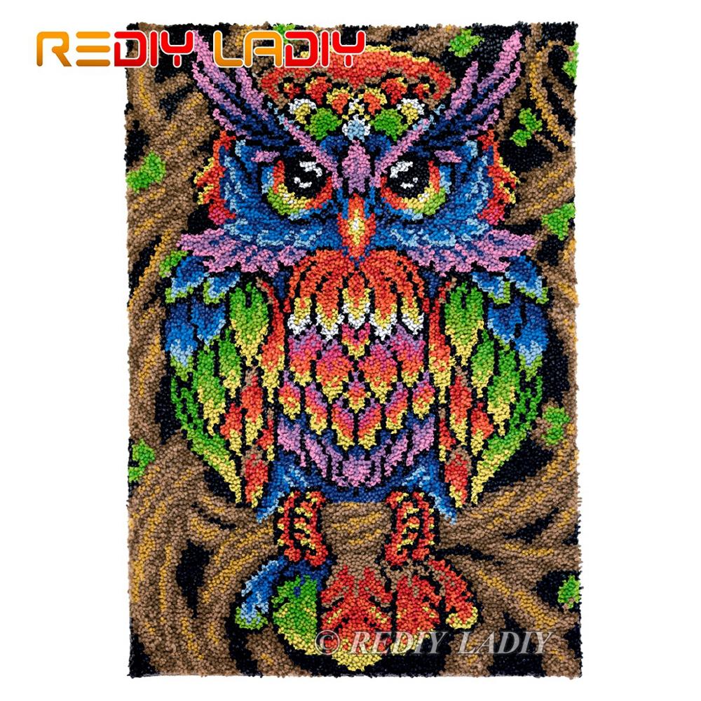 Tapis à crochet avec motif de Lion arc-en-ciel, 85x58cm, kit de tapisserie, coussin de crochet, tapis de bricolage, couture, loisirs créatifs: H