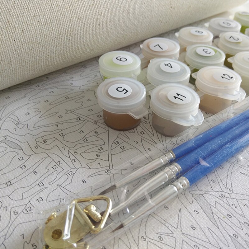 1 conjunto de pintura por números para adulto diy pintura por número kits para crianças iniciantes na tela 16x20 polegada em88