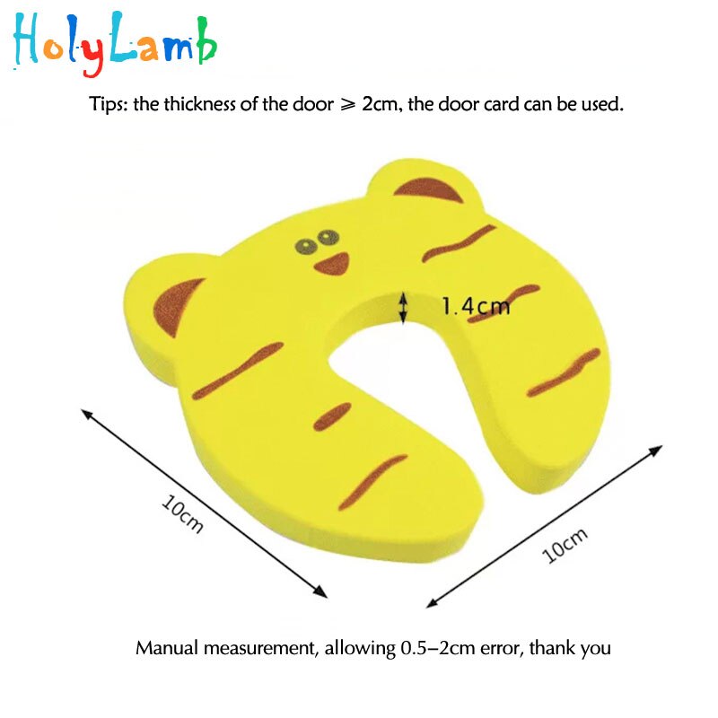 7Pcs/Lot Protection Baby Safety Cute Animal Security Card Door Stopper Baby Newborn Care Child Lock Protection From Children