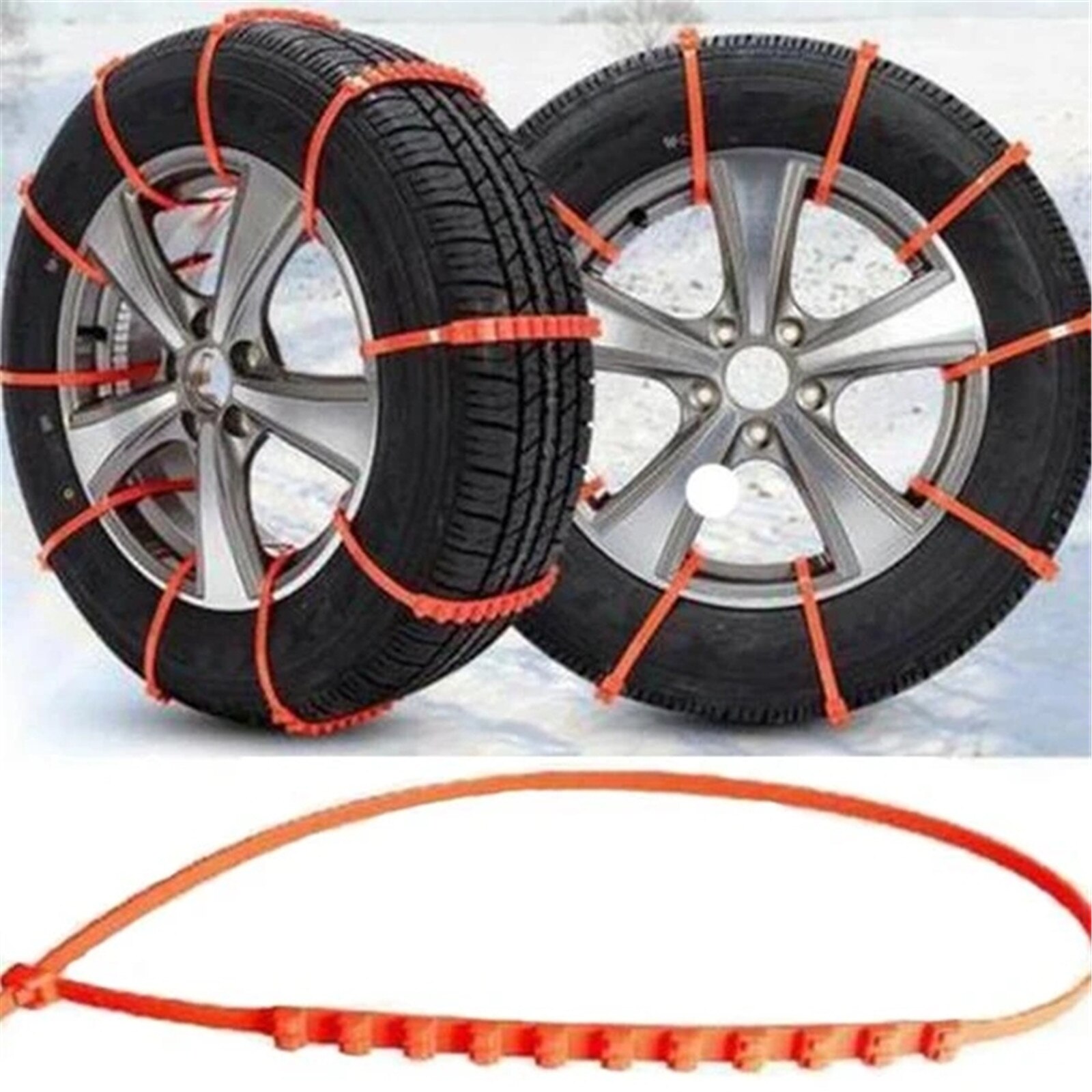 20pc/set Winter Non-slip Cable Tie Anti-skid Cable Ties For Portable Vehicles Tire Chain Snow Mud Wheel Tyre Driving Snow Chains