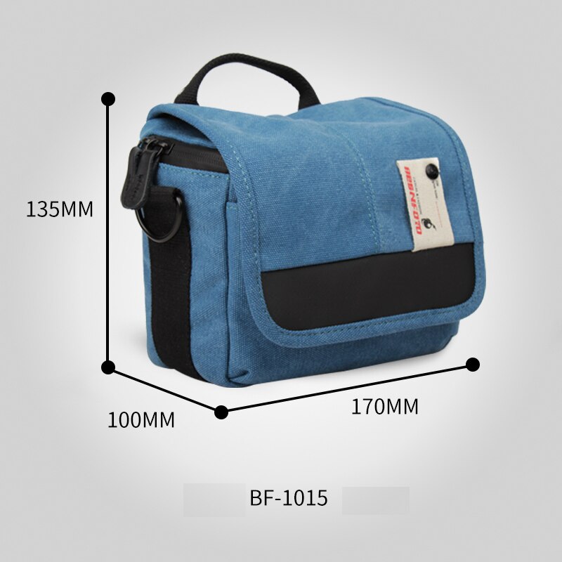Besnfoto BF-1015 Mirrorless DC Handbags Photography Bag Canvas Waterproof Waist Case For Canon Nikon Sony DSLR Camera