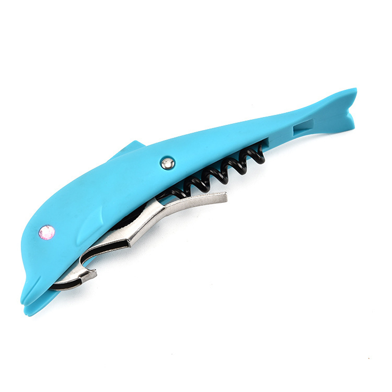 BalleenShiny Delphinus Beer Openers Can Tin Openers Practical Red Wine Corkscrews Multi-function Kitchen Bar Gadgets: Blue