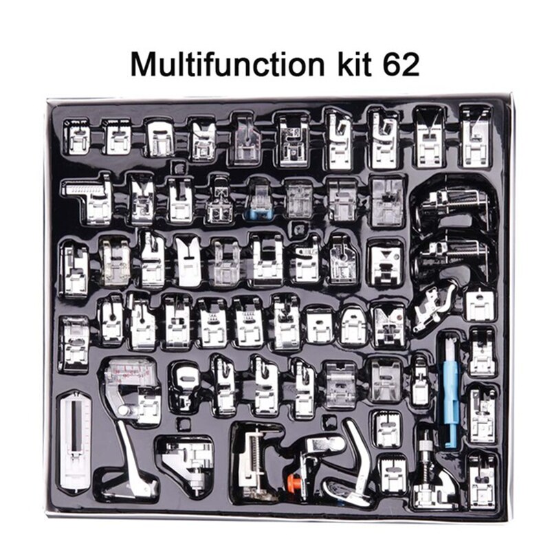 Brother Singer – pied-de-biche pour Machine à coudre 32/52/62/72/82, Kit de tressage, point aveugle, surjet, pièces de règle à fermeture éclair: Rouge