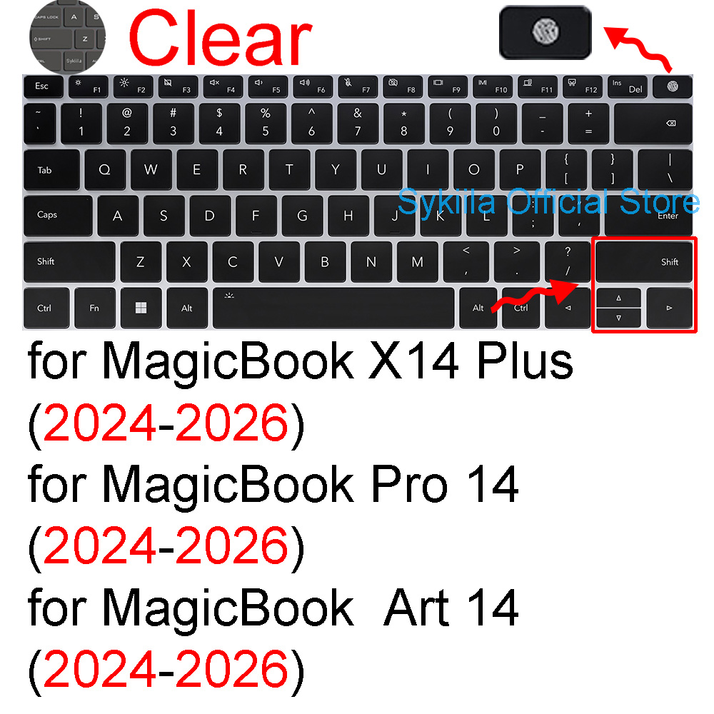 Keyboard Cover for Honor MagicBook 14 X14 15 16 V X16 Plus View SE Pro Art Z3 Notebook Protector Skin Case Film Silicone 13: Pink