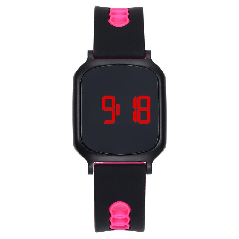 Armbåndsur børn ure børn til piger drenge sport elektronisk armbåndsur ledet digital børneur studerende se: Lyserød