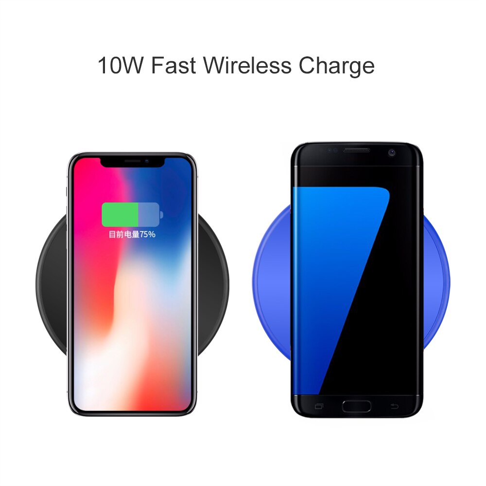 kebidu Qi 10W Fast Wireless Charger For Samsung Galaxy S9/S9+ S8 S7 Note 9 S7 Edge USB Charging Pad for iPhone XS Max XR X 8