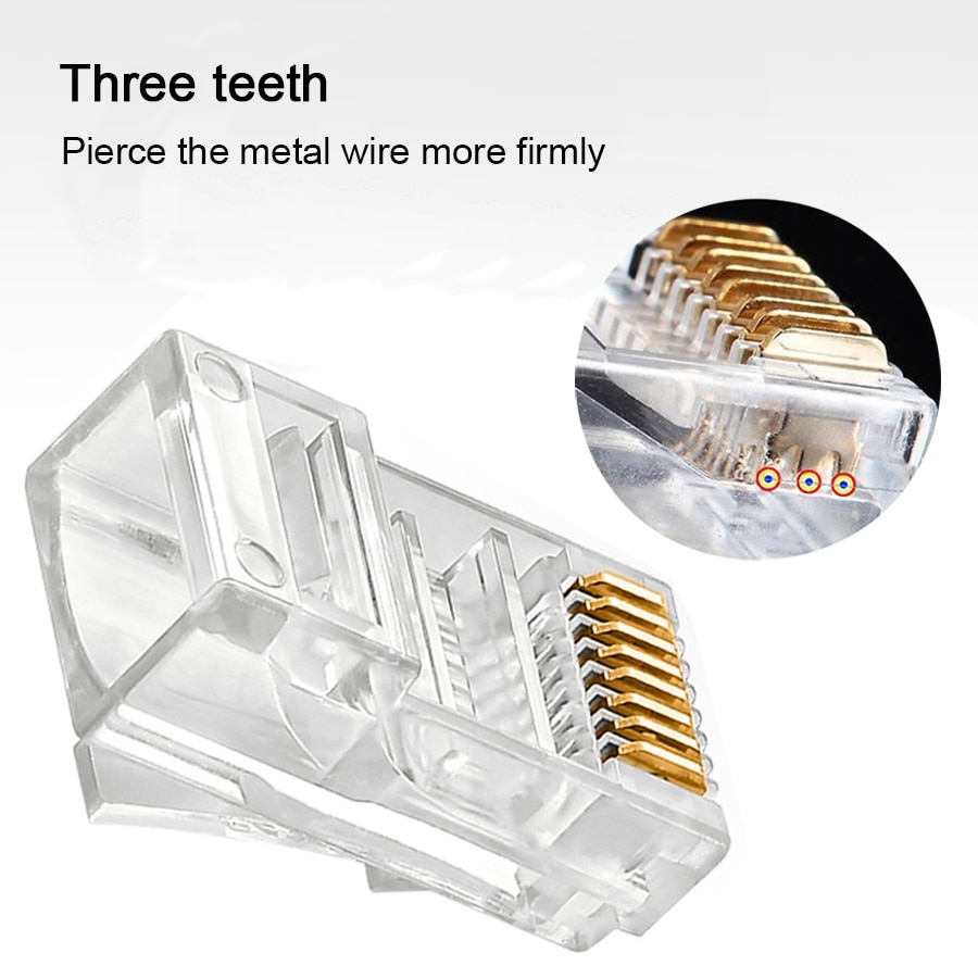 Xintylink  rj45 kontakt rg  rj 45 cat 6 ethernet kabel plugg  rg45 cat 6 nettverk lan utp 8 p 8c uskjermet jack modulær 20/50/100 stk