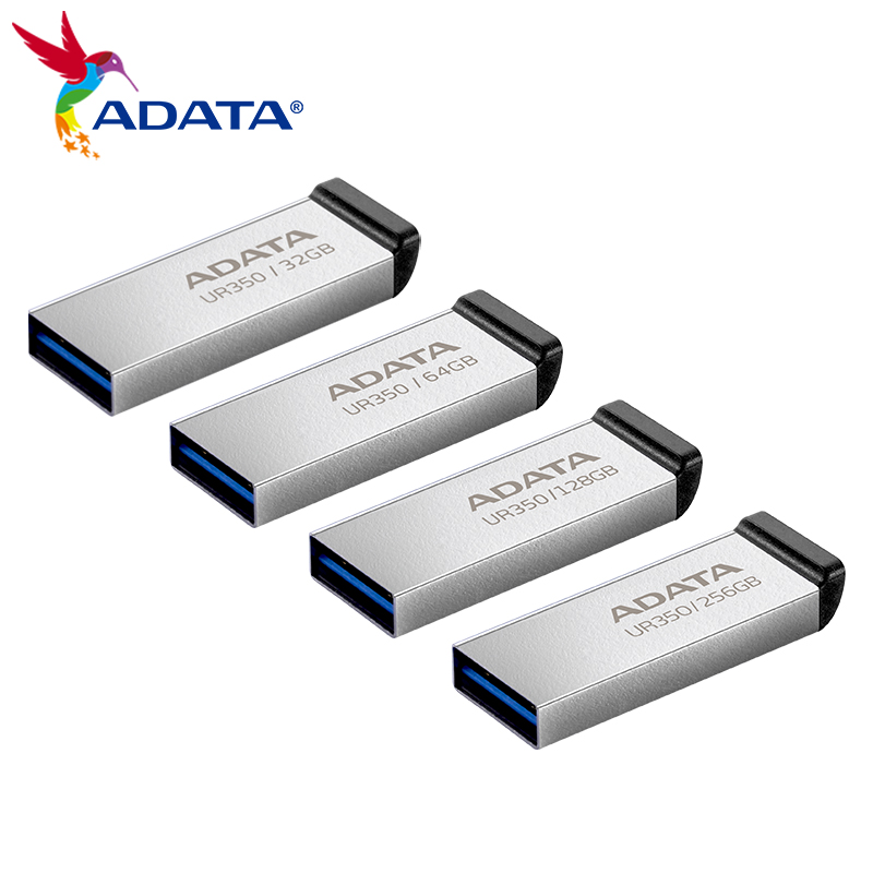 ADATA USB 3.2 Flash Drive UR350 Metalen Pen Drive 32GB 64GB 128GB 256GB opslag Flash U Disk Memory Stick voor Computer