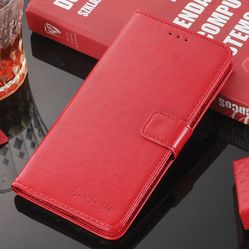 TienJueShi de negocios de nivel alto estilo de libro de de protección con tapa de cuero funda de teléfono para IMO Q Q2 Plus Shell Wallet Etui Skin: imo q / Red