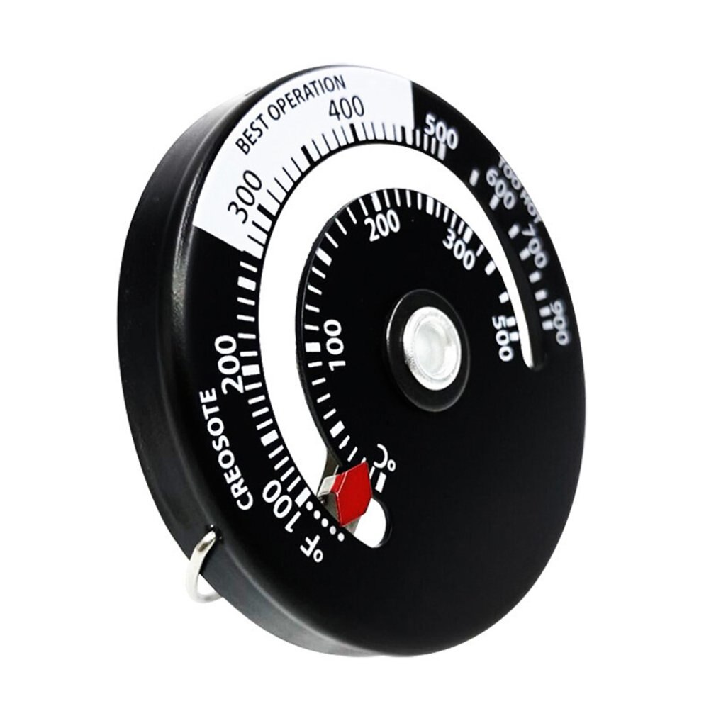 Thermomètre De Poêle Magnétique 0-500°C / 100-900°F – Jauge Température Cheminée En Aluminium Pour Poêle à Bois