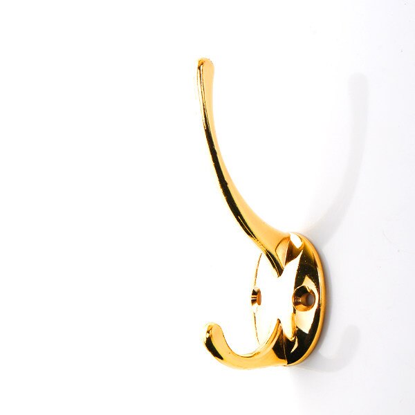 5pcs/lot Zinc Alloy Bronze Clothes Hangers Wall Hooks Coat Bag Hat Hanging Hooks Bathroom Kitchen Anitque Racks with screws: 116 Gold