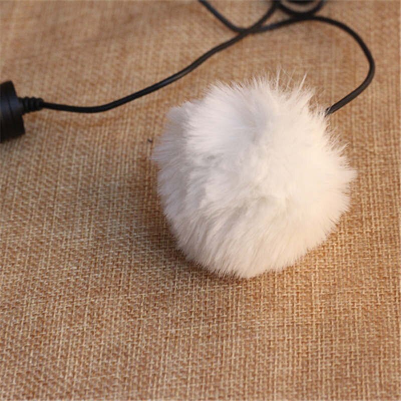 Microphone universel sans fil à pince, mixeur pour téléphone, bonnette anti-vent en fourrure pour saramonic boya gopro sony vhf: Blanc