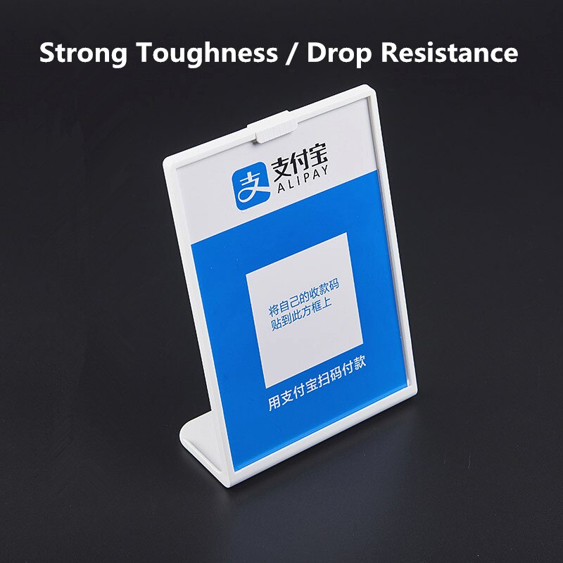 A6 L Slanted Single-sided Presentation Acrylic Sign Holder Portrait-Style Ad Frame QR Code Table Top Menu Display Stand