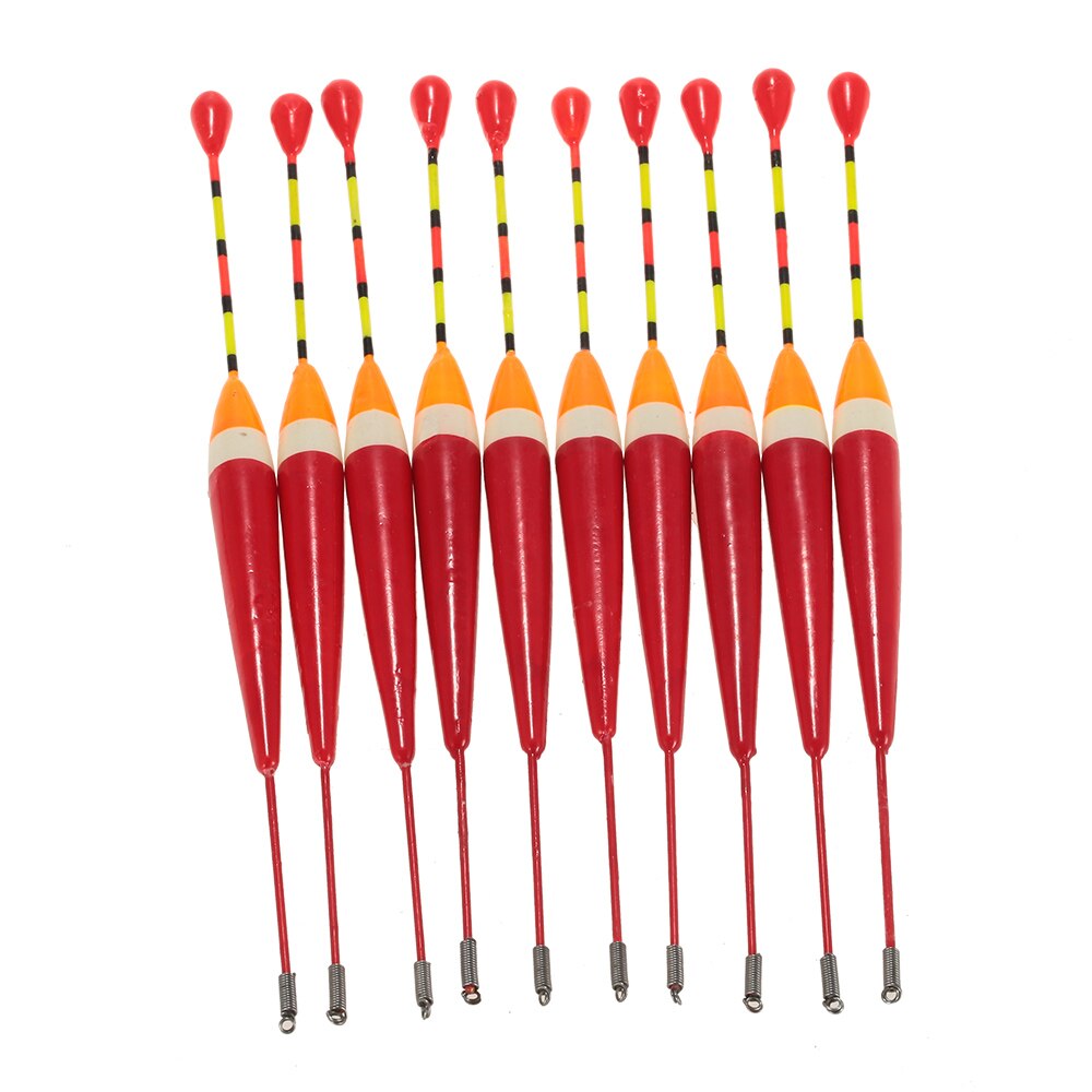 10 pçs 16cm conjunto de flutuadores de pesca equipamento de pesca flutuante indicador de mordida flutuador bóia multi-purpose luz flutuadores
