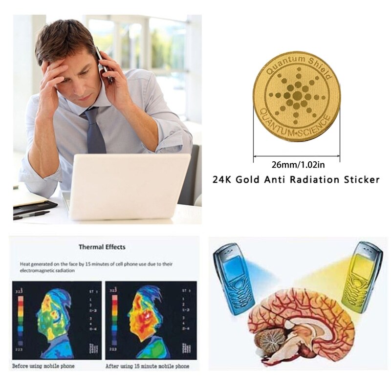 10pcs Energy Anti Radiation Shield EMF Protection Mobile Cell Phone Stickers EMR WXTB