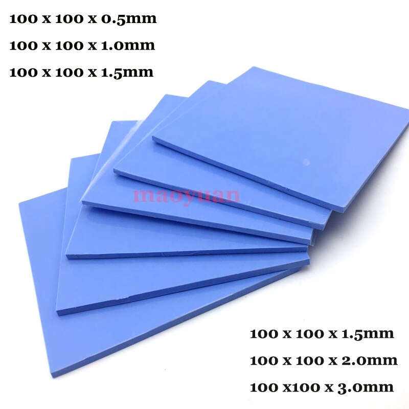 Thermal pad 12.8 W/mK100x100mm Thermal conductivity CPU Heatsink Cooling Conductive Silicone Pad Thermal Pads